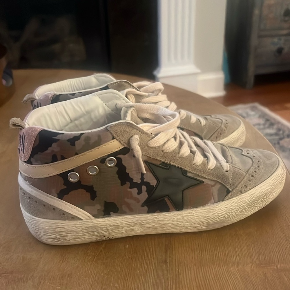 Golden Goose Mid Star camo sneakers - size 38 - worn once